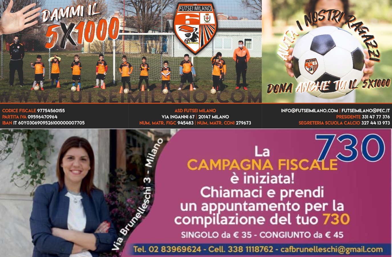 5 x MILLE ALLA FUTSEI MILANO